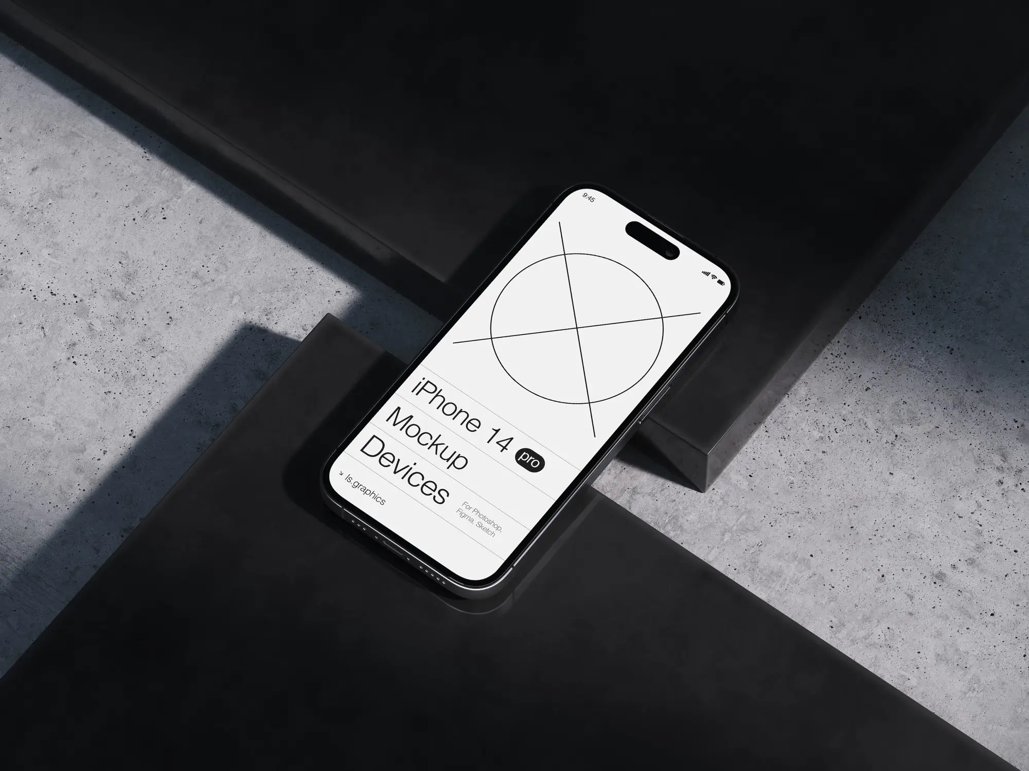 Phone on a concrete surface