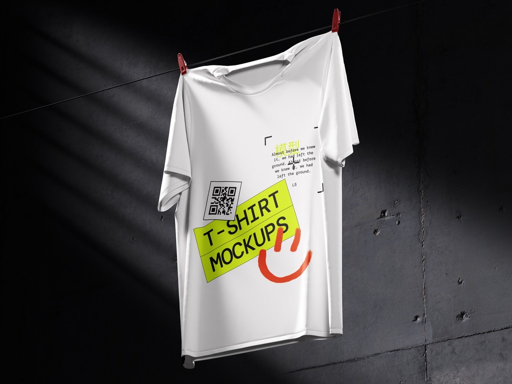 Printed white T-shirt design